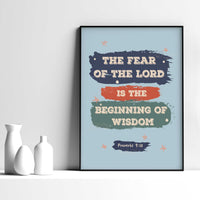 The Beginning of Wisdom - Proverbs 9:10 - Bible Art For You
