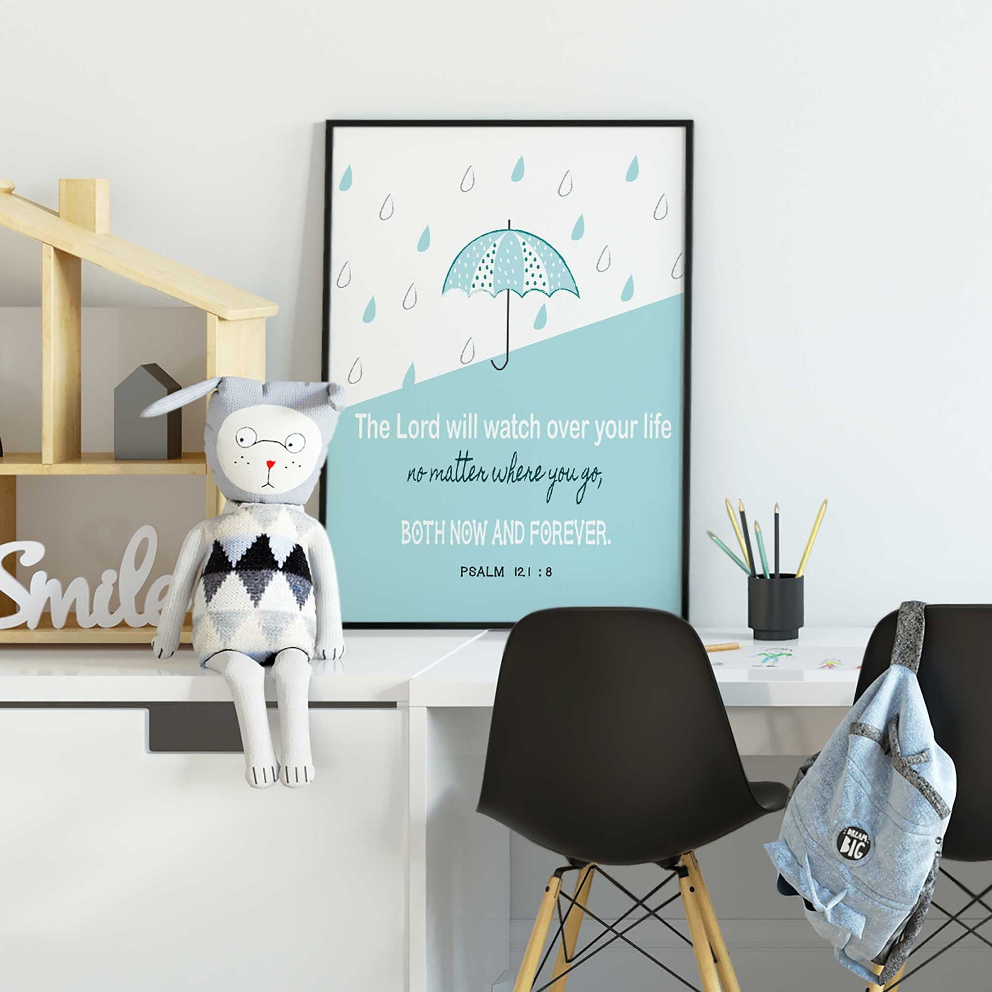 Mint Raindrop-Psalm 121:8_Digital Printable - Bible Art For You
