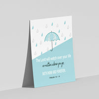 Mint Raindrop-Psalm 121:8 - Bible Art For You