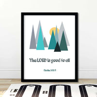 Green Mountain-Psalm 145:9_digital printable - Bible Art For You