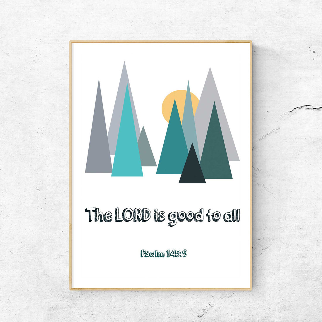 Green Mountain-Psalm 145:9_digital printable - Bible Art For You